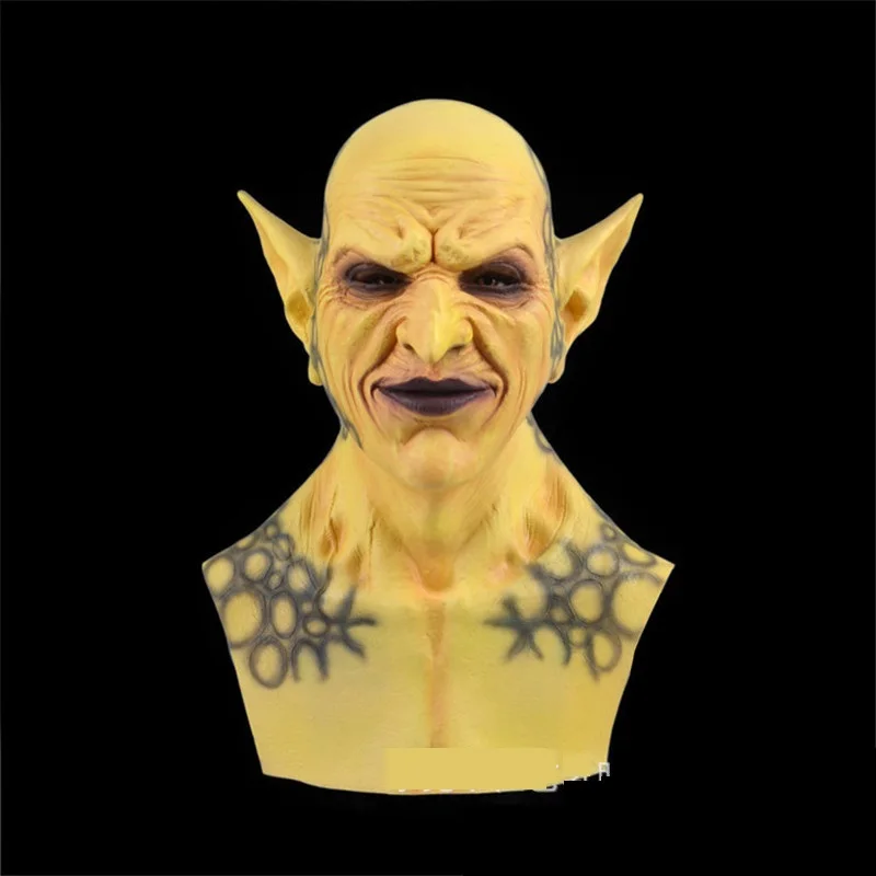 Nový Halloween Devil Clown Vampire Mask Maska žltá škriatka maska ​​Halloween Horror Mask strašidelný kostým Party Party Cosplay rekvity