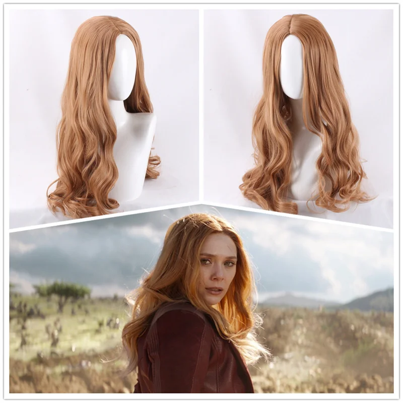 Nový Halloween Scarlet Cosplay čarodejnica parochňa Vision Wanda Maximoff Cosplay parochne