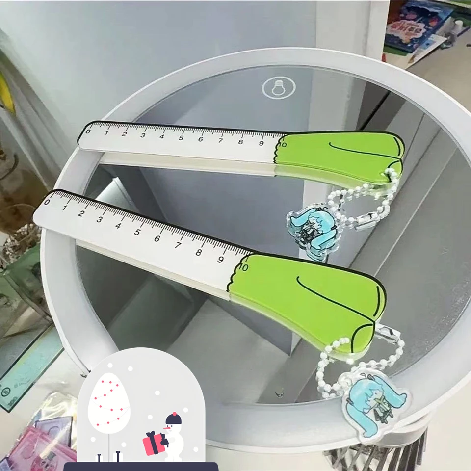 Nový Hatsune Miku akrylový vládca Hatsune Miku Diva Anime Periférny študent Originalita Zelená cibuľa 10cm kreslenie grafu graf