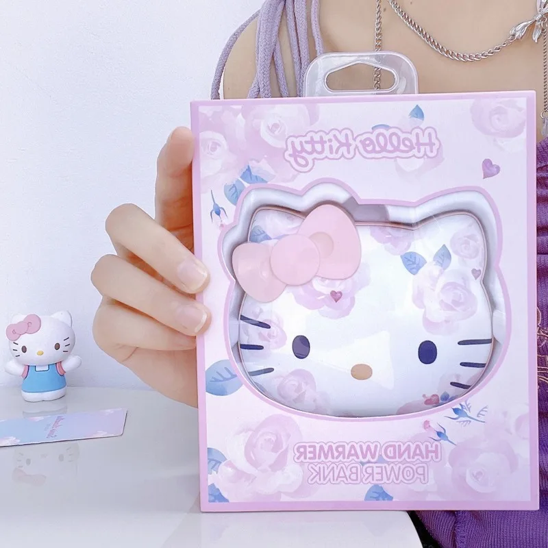Nový horúci autentický Hellokitty 10000 mAh Ručne ohrievača Power Bank Súkromný model prichádza so závesným lanom/brehom vykurovanej vykurovacej energie