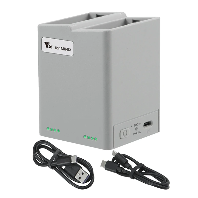 Nový Hub YX Charger Hub pre Mini 3/4 Pro Display Digital Intelligent Rýchle nabíjanie 2 batérie pre DJi Mini 3/4 Pro Accessorie