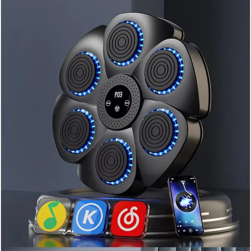 Nový hudobný boxer stroj inteligentný bluetooth na stenu namontovaný hudobný box trénera Gym Home Electronic Boxing Target Dierovacie zariadenie