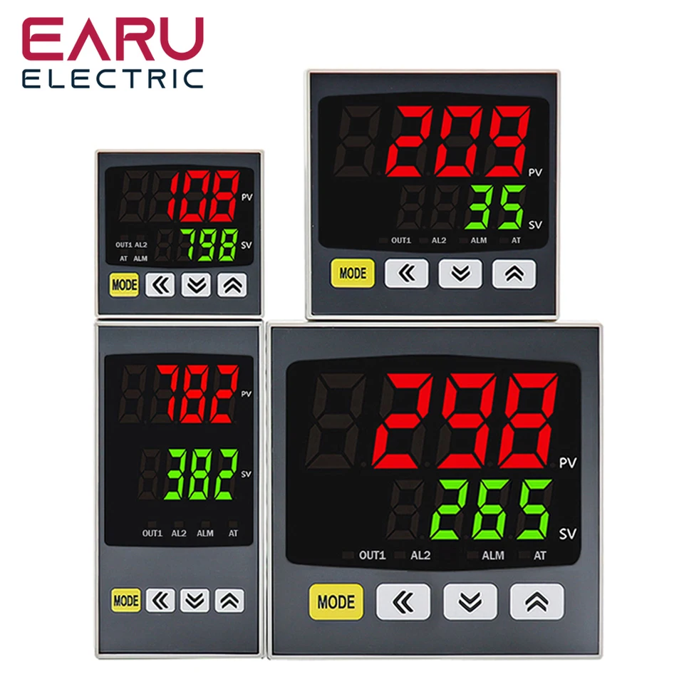 Nový Intelligen Digital PID Thermostat SSR Výstupný výstup Univerzálne vstupné zahrievanie Cool teplota regulátor regulátora 110VAC 220V