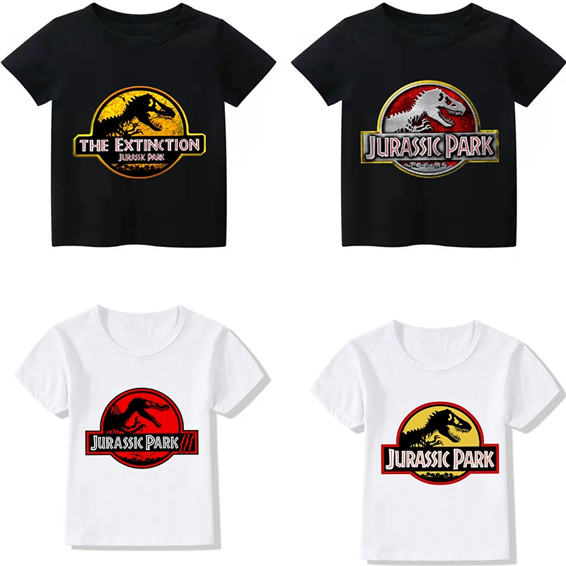 Nový Jurassic Park Dinosaurus Letné tričko Detské oblečenie Dievčatá oblečenie Glamour Boys Tričká 1-9 roky staré deti oblečenie Cool Fits