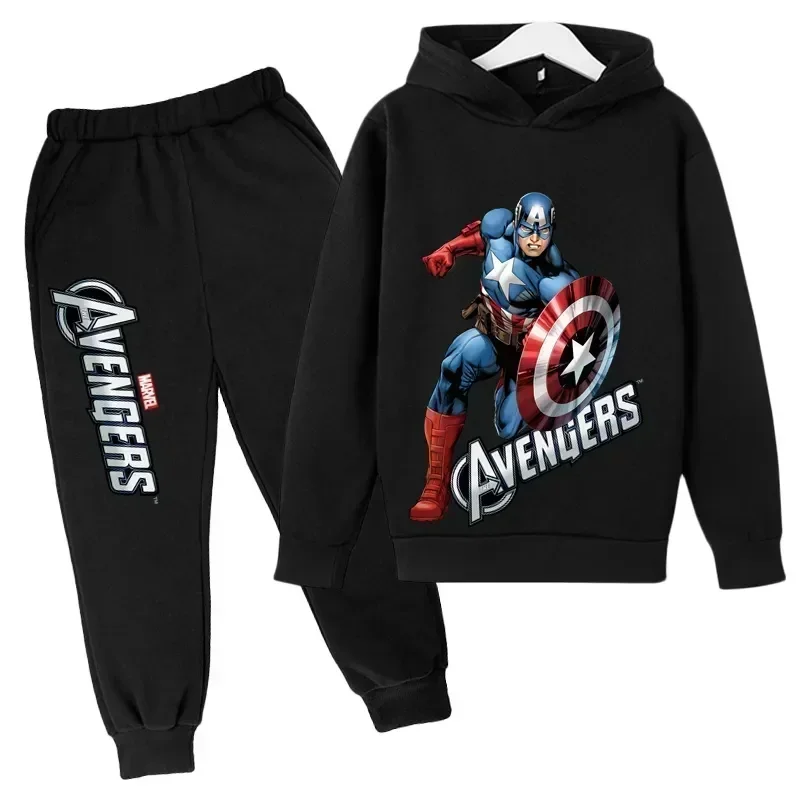 Nový kapitán Amerika mikina set pre deti jar jesenná mikina Spiderman Boys Clothing Dievčatá oblečenie jesenné topy