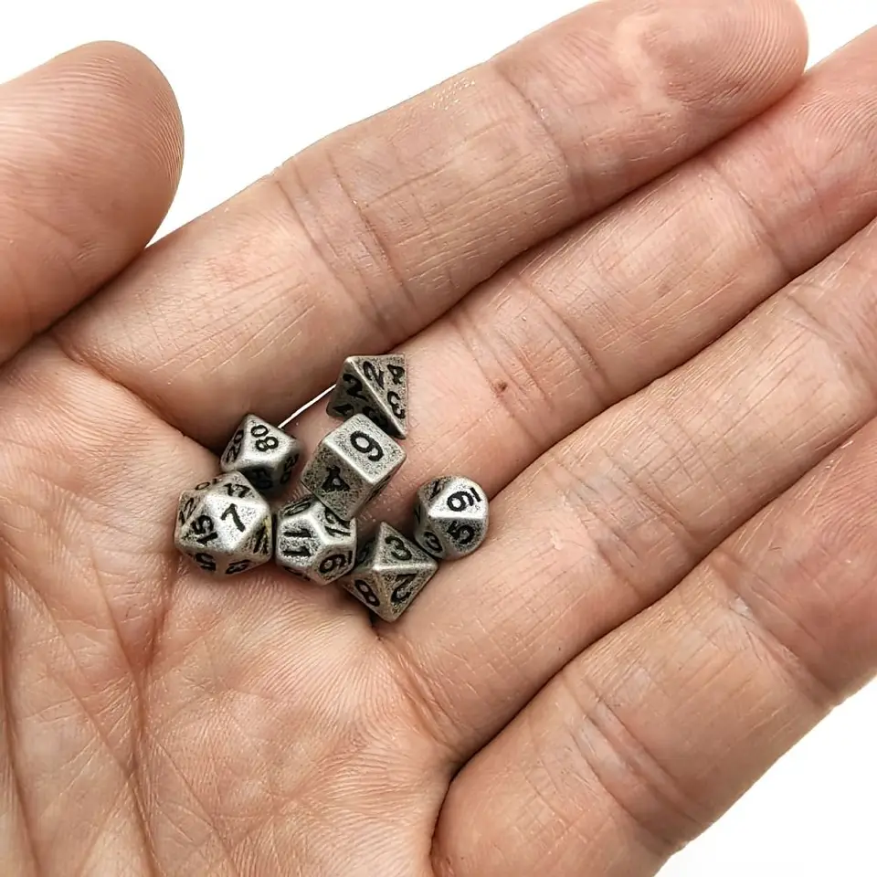 Nový KirSite RPG Dice Gold Silver Bronz Polyhedron Dice Set Table Games Dice Party