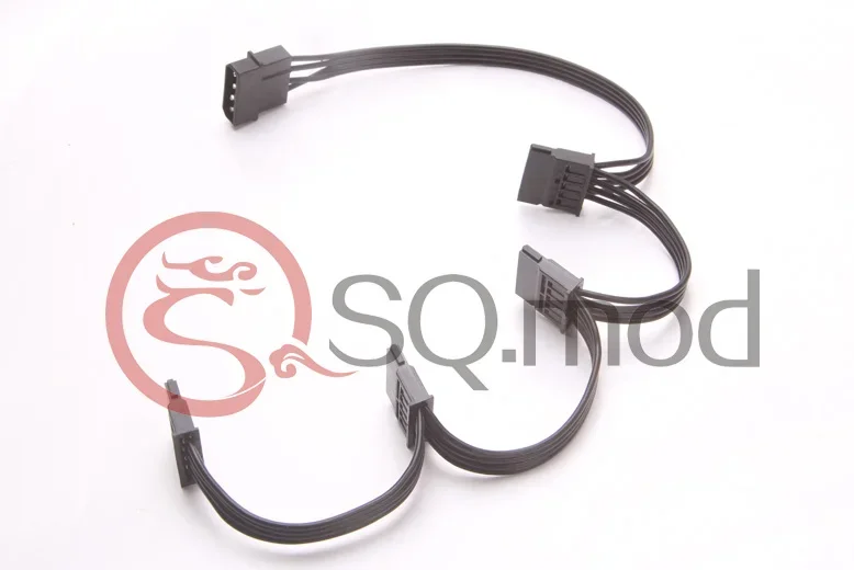 Nový konektor napájacieho káblového konektora 4 kolíky IDE Molex One 1 až 5/4/3/2 Lot Lot SATA Adapter Splitter 18 AWG HDD SSD Rozšírte