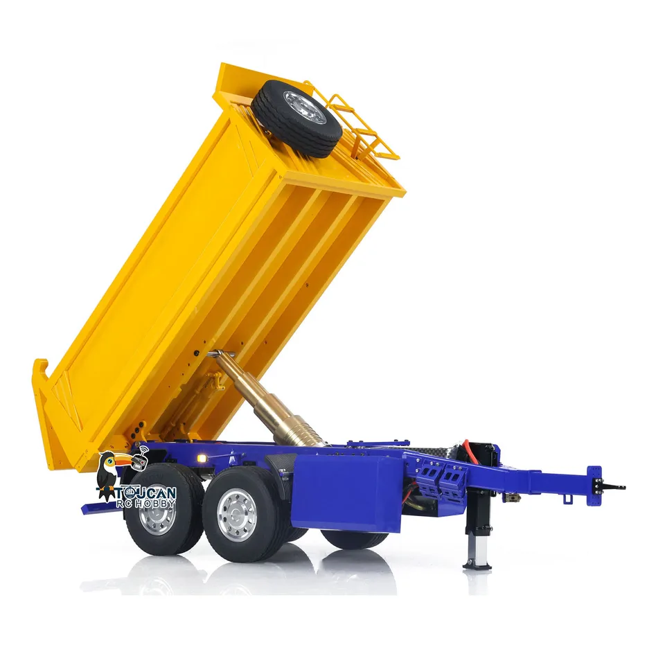 Nový kov Lesu 1/14 RC Hydraulické prívesy 2-Ar-lasový elektrický sklápač plný príves diaľkový ovládač prijímača Tractor Truck Toy Model