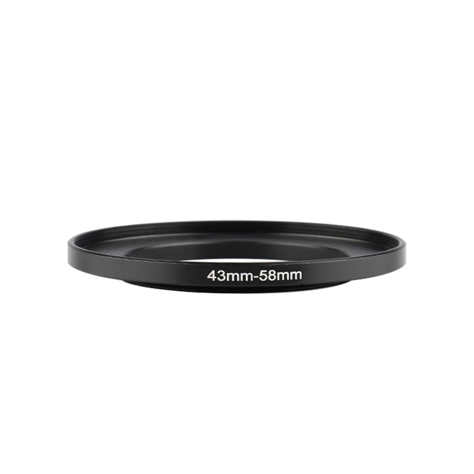 Nový kovový prsteň kovového adaptéra s kovovým adaptérom 43 mm-58 mm Krok nahor Prsteň Set 43 až 58 43-58 mm 43-58
