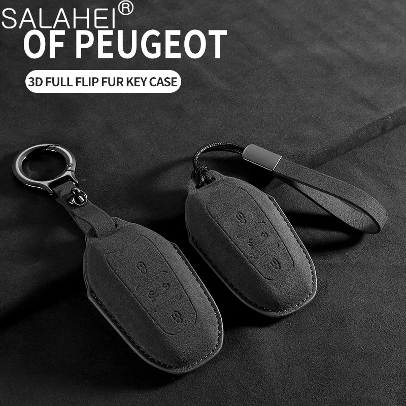 Nový krycí puzdro Suede Car Krys Pase Držiteľ pre Peugeot 308 408 508 2008 3008 4008 5008 pre Citroen C4 C6 C3-XR C4L Auto príslušenstvo