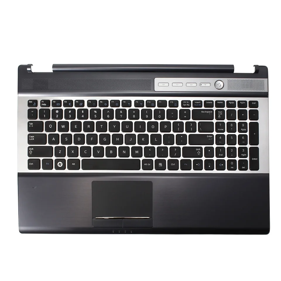 Nový kryt pre Samsung RF510 RF511 NP-RF510 NP-RF511 PalmRest s horným vrchným puzdrom reproduktorom/Klávesou/angličtinou/UK/Kórejským rozložením