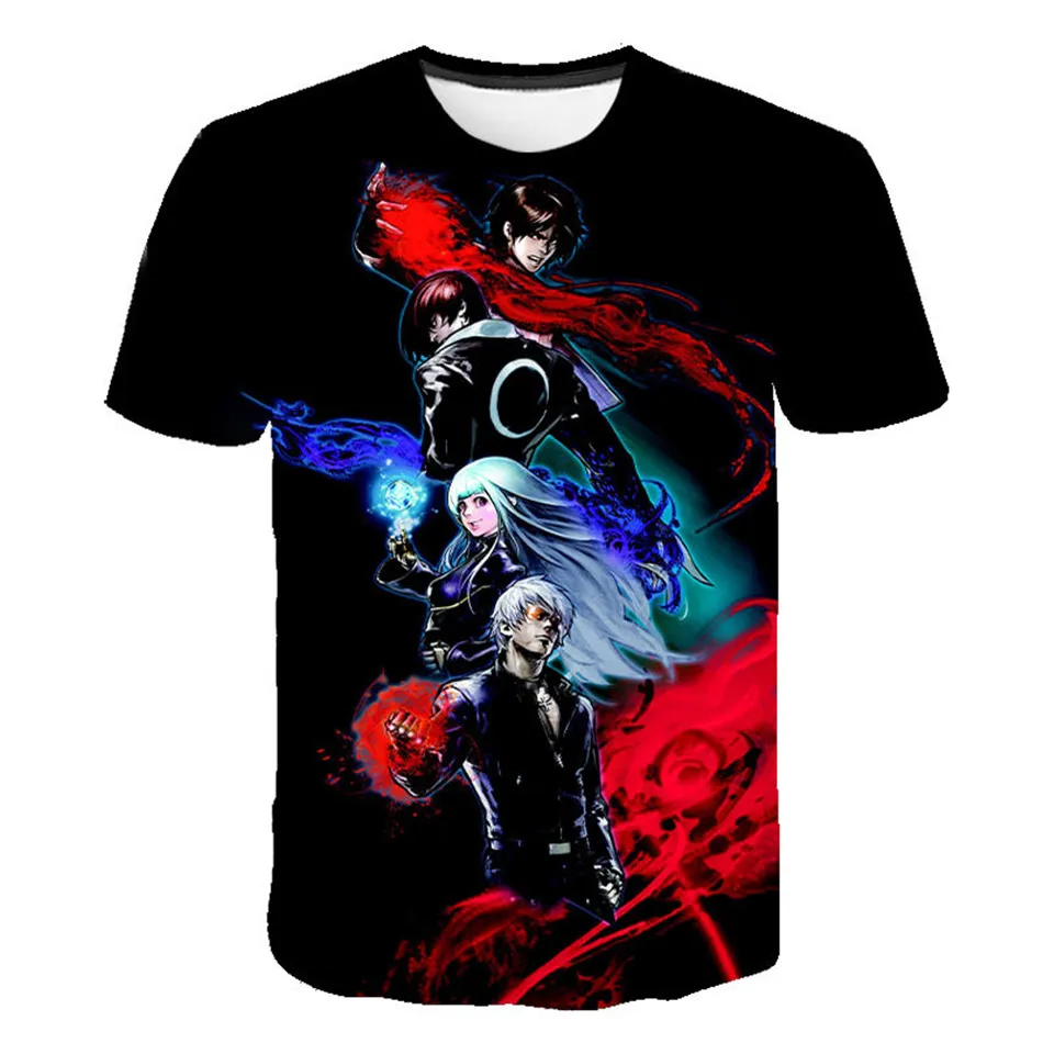 Nový kráľ bojovníkov Tričká Fighting Game 3D Print Streetwear Men Dámske módne nadmerné tričko Tričko Kids Tops Tops Oblečenie