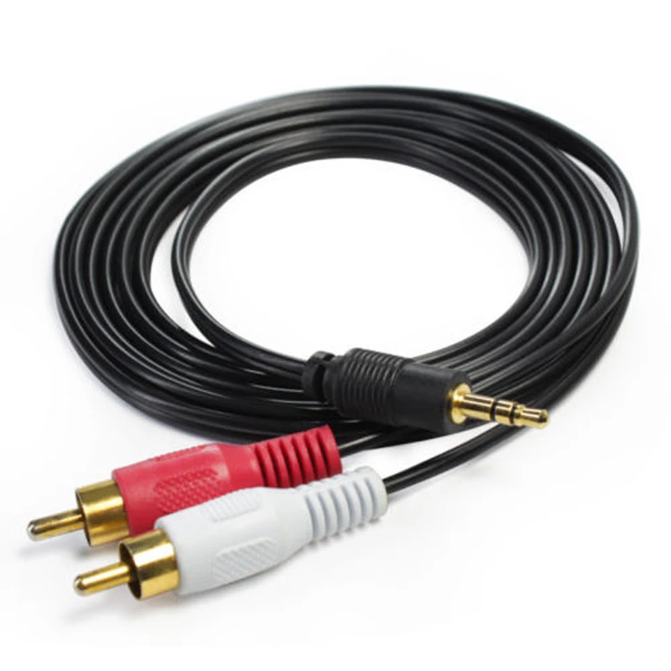 Nový kábel 3,5 mm jack aux až 2 RCA Audio Video Cable Stereo Y Splitter Cable AV adaptér 2RCA kábel
