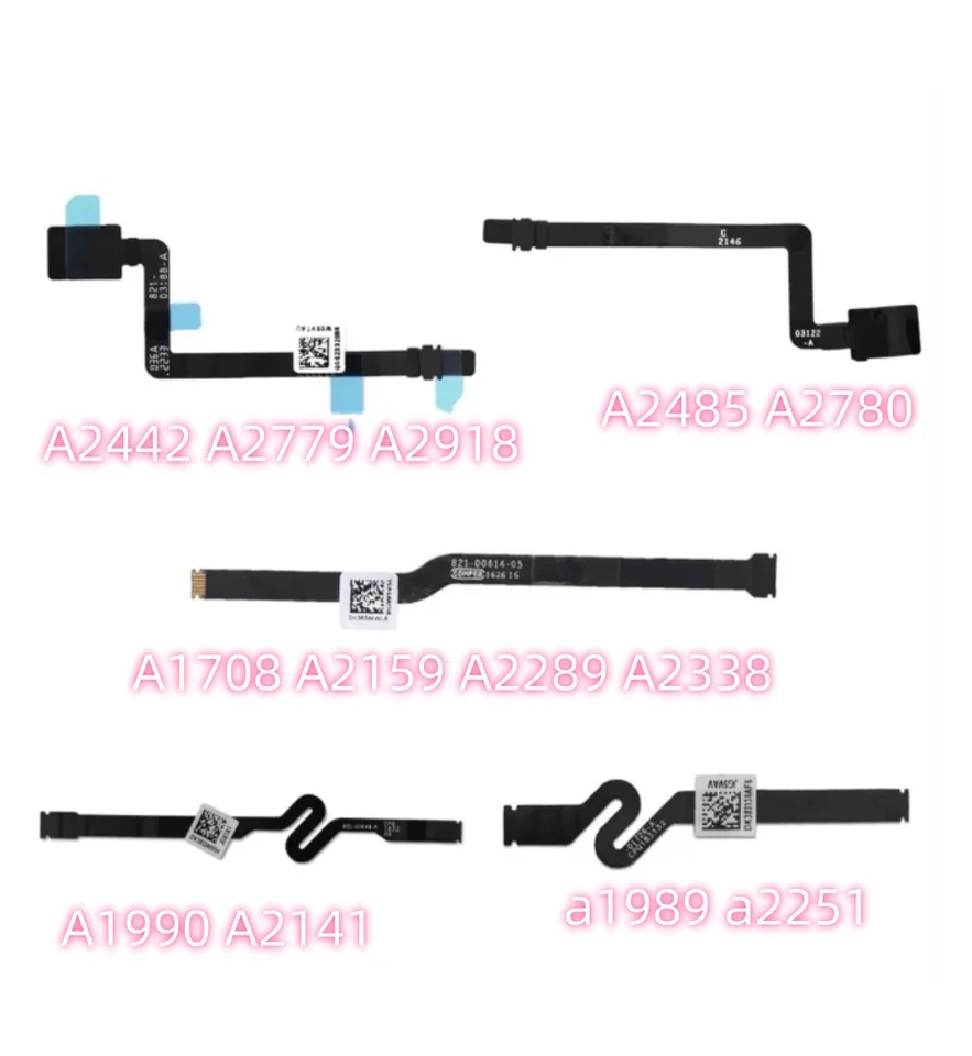 Nový kábel na ohyb batérie pre MacBook Pro A1708 A2159 A2289 A2338 A1989 A2251 A1990 A2141 A2442 A2485 A2779 Oprava kábla batérie