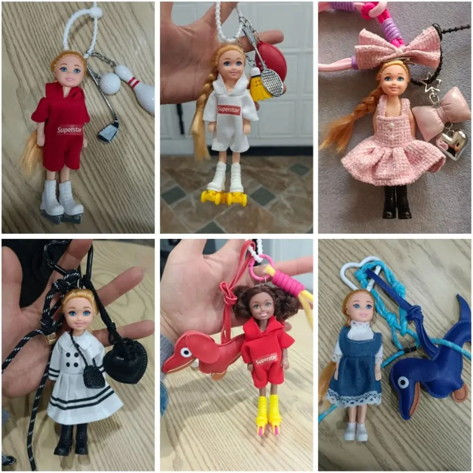 Nový kórejský štýl Doll Bath Pendant Športový štýl DIY Karikatúra Doll Keychain Zmeniť oblečenie Klávesové ozdoby Ozdobné tašky Príslušenstvo