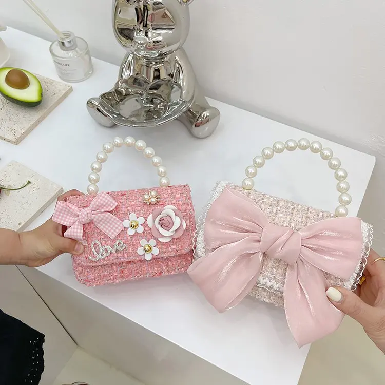 Nový kórejský štýl Pearl Kid's CANUGE KANCE FINCESS PRINCESS MESSENGER BAG ACTIONAL