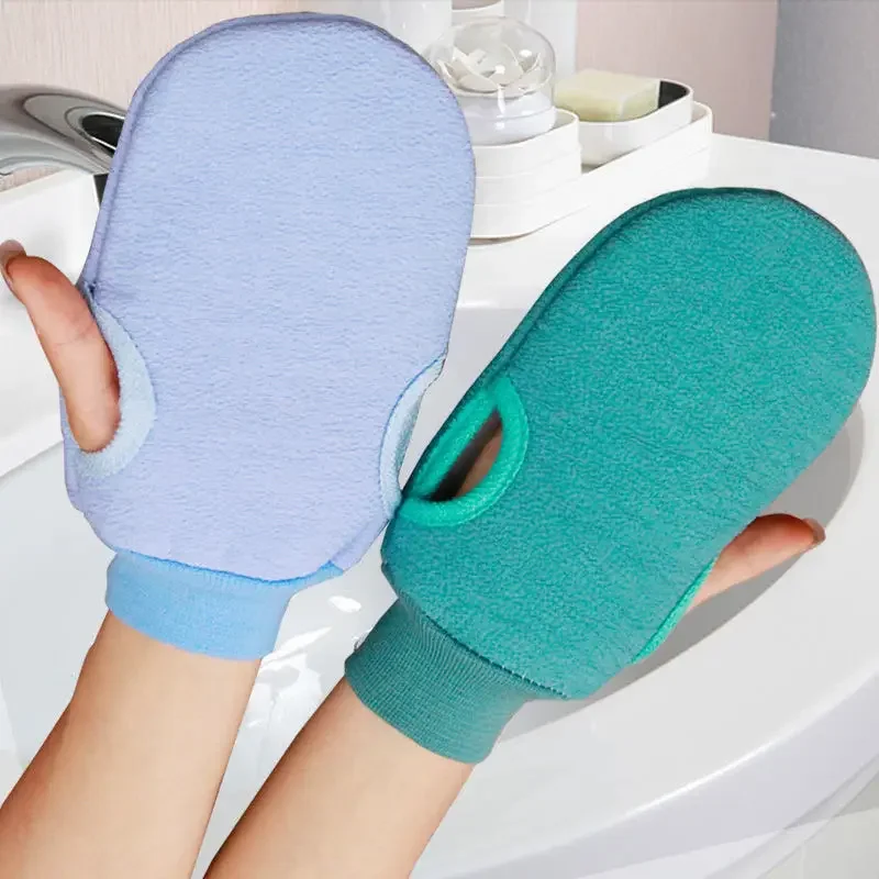 Nový kúpeľ na odlupovanie exfoliatívneho čistenia tela čistenie rukavice Ruka odumretých kožných rukavíc pre sprchovú kefku