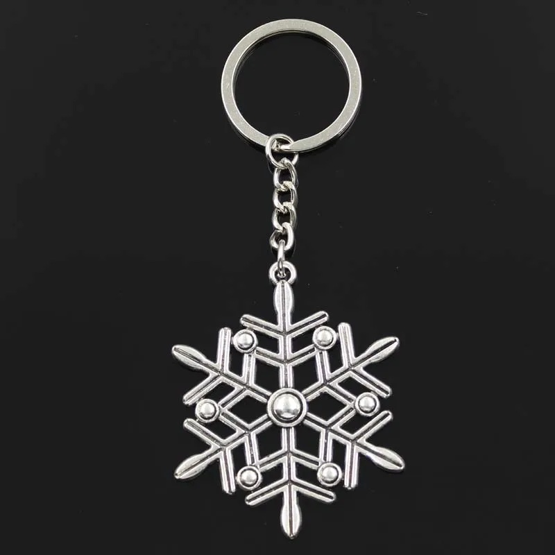 Nový kľúč Keychain 58x47mm Sneh Snowflake Prívesky DIY Men