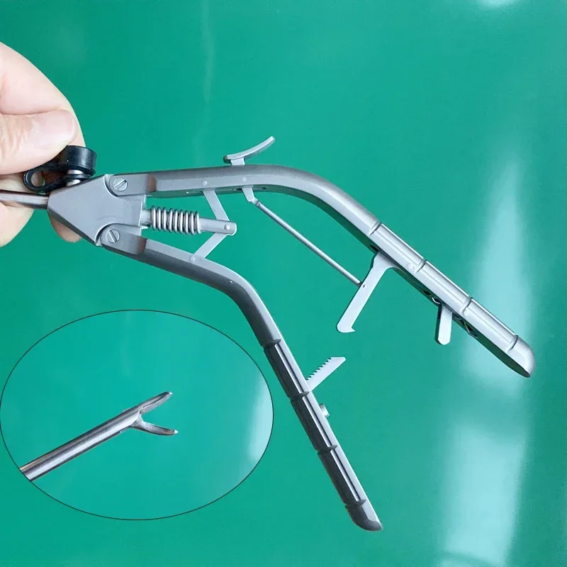 Nový laparoskopický držiak ihly typu Gun/Rovná hlava/zakrivený materiál zliatiny titánu