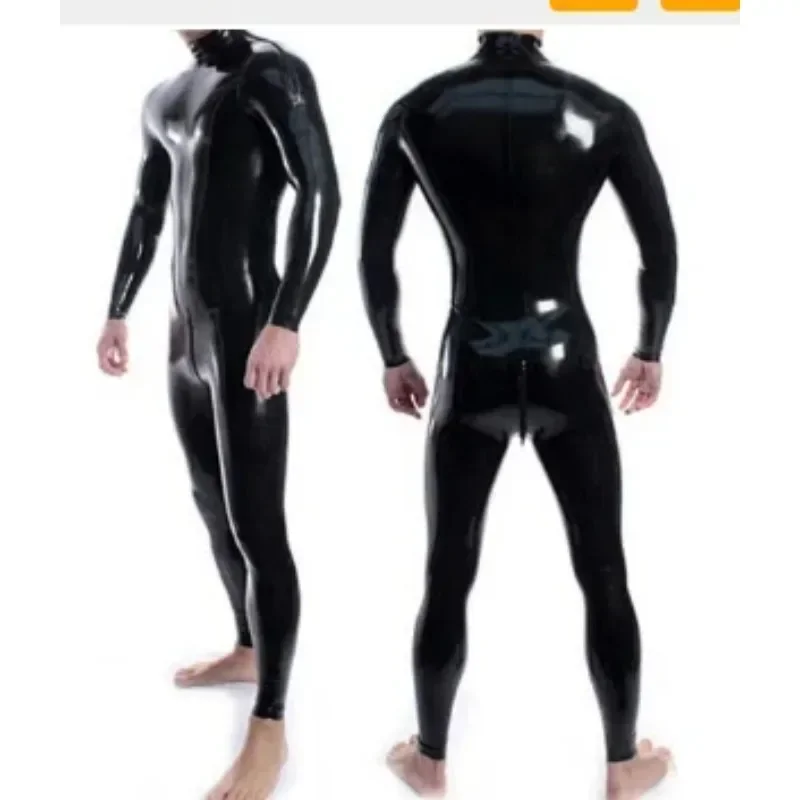 Nový latex 100% Catsuit Bodysuit Gummi Ganzanzug Fashion Cosplay Suit Uniform Party