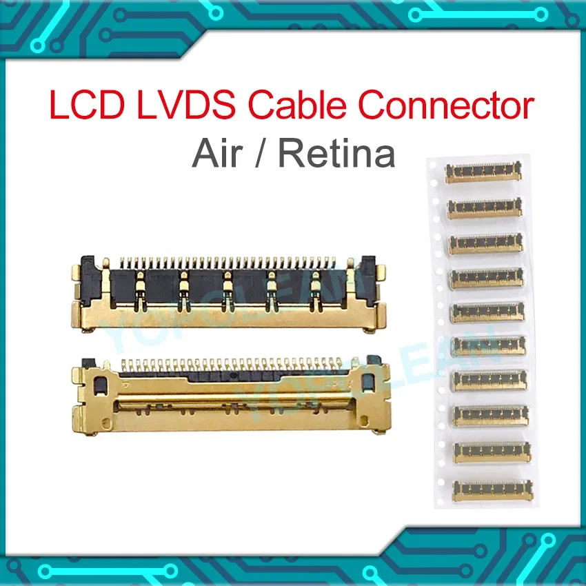Nový LCD LED LVDS káblový konektor 30 kolíkov pre MacBook Air A1369 A1370 A1465 A1466 RETINA A1398 A1425 A1502