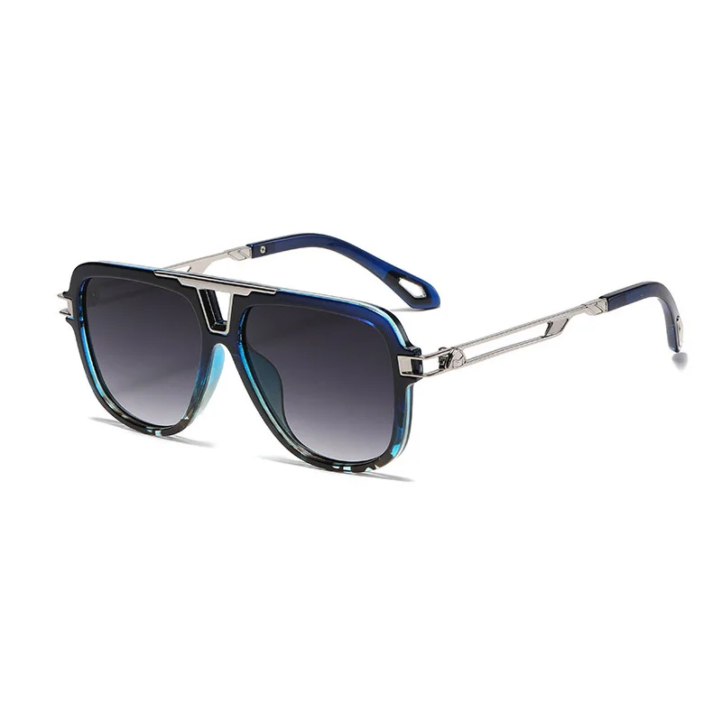 Nový luxusný dizajn značky Fashion Style Square Metal Malé rámové slnečné okuliare Men slnečné okuliare Oculos UV400