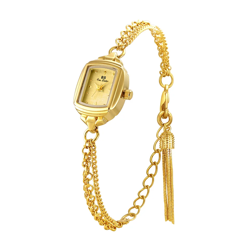 Nový luxusný elegantný zlatý náramok hodinky pre ženy móda Small Chain Watch Vintage Quartz Ladies Watch 2025 Dámske náramkové hodinky