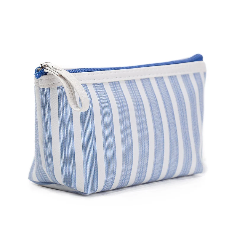 Nový make -up puter cestovné pruhované pruhované kozmetické tašky organizátor toaletný organizátor kabelka Cosmetiquera para maquillaje organizátor Neceser