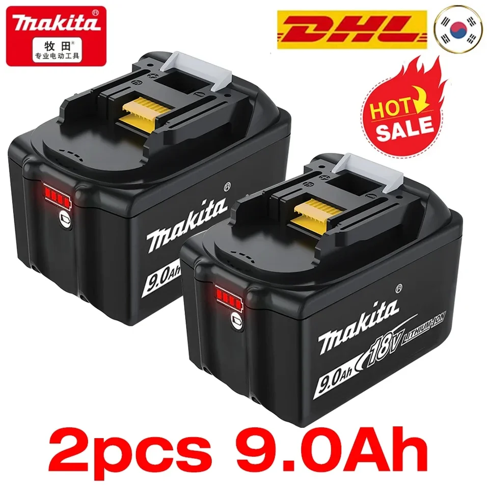 NOVÝ MAKITA 18V 9AH 9000MAH Nabíjačka LI-ION-ION BATKÉRIE LI-ION-ION BATTERIES pre BL1860B BL1850 BL1830 BL1815 LXT400