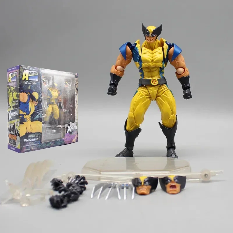 Nový Marvel Wolverine Logan Anime Obrázok č .005 X-Men Revoltech Amazing Super Hero Howlett Model PVC Collectible Toy Gifts