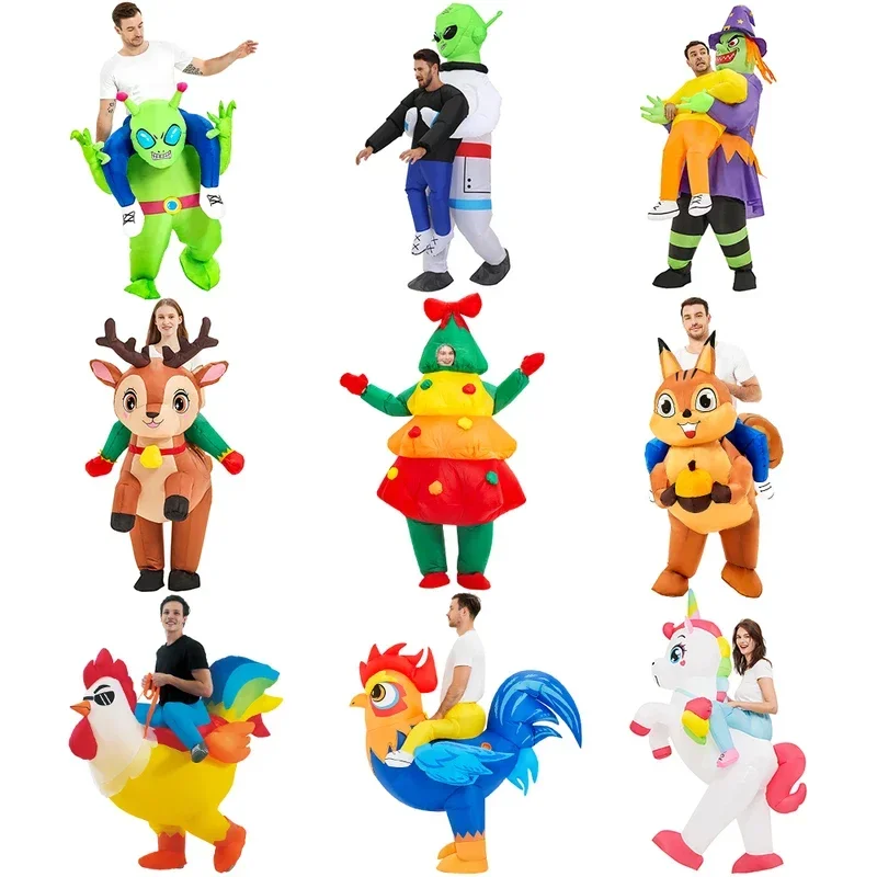 Nový mimozemšťan nafukovací maskot Murim Halloween vianočné večierky Cosplay obleky pre deti dospelý M70