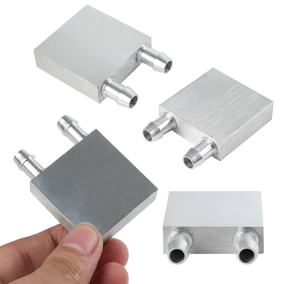 Nový mini hliníkový chladiaci chladič chladiča tekutého chladiča Vodný blok pre chladiaci blok CPU GPU Computer Block 40 x 40 mm