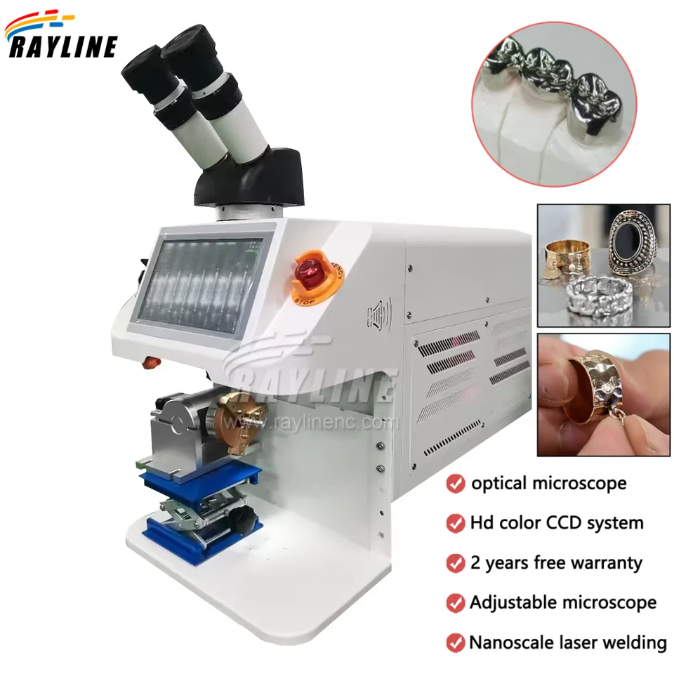 Nový mini laserový zvárací stroj pre šperky prsteň Pendant Touch Screen laser Solder Welder s mikroskopom CCD 60W/100W/150 W/200W