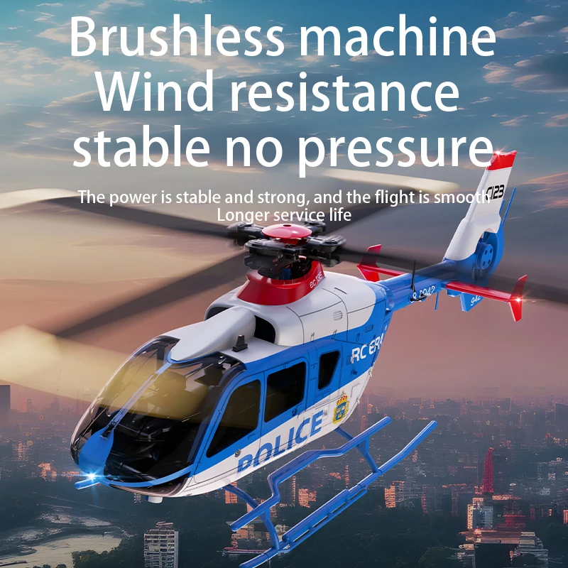 Nový model vrtuľníka RC ERA E135 Model Lietadlo True Duct Double Brushless Optický tok polohovanie 6CH ONE-BUTTON Inverted RC Hračka