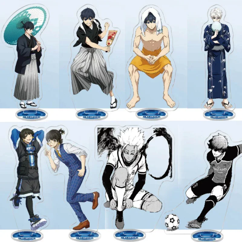 Nový modrý model Blue Prison Model Anime Anime Periférne Isagi Chigiri Bachira Nagi Karasu akrylová stojanová figúrka Ozdobenie anime
