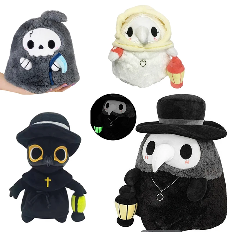 Nový morský vták Doktor Doktor plyšová hračka mor moru crow sestra Halloween Glow-the-the-the-the Doll Halloween hračky darček pre deti