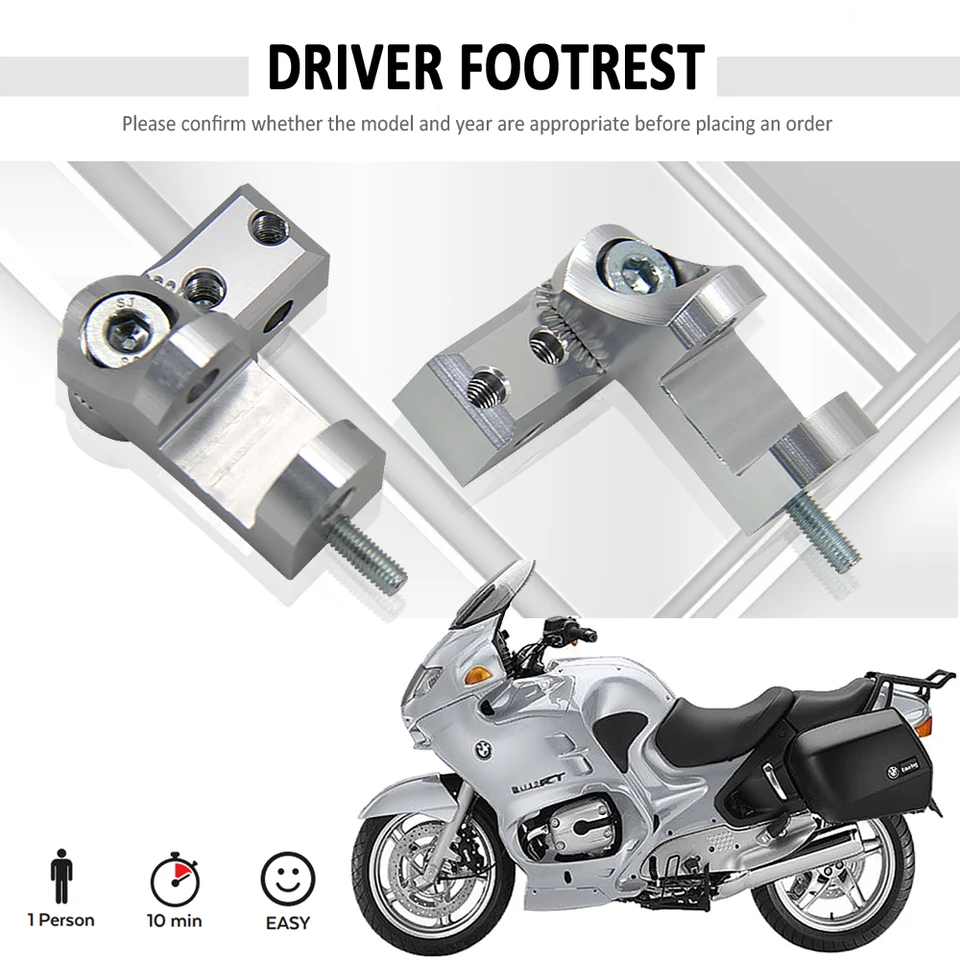 Nový motocykel Nastaviteľný vodič Footrest Coldening pre BMW R1150RT R1100RT R1150R Rockster R 1150 RT R 1100 RT