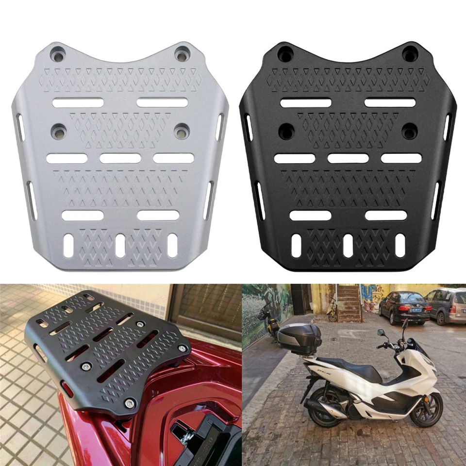 Nový motocykel Trunk Zadná polica Motocykel Zadný úložný úložný priestor Hliníková zliatina zliatiny pre puzdro pre Honda PCX 125 150 2014-2019