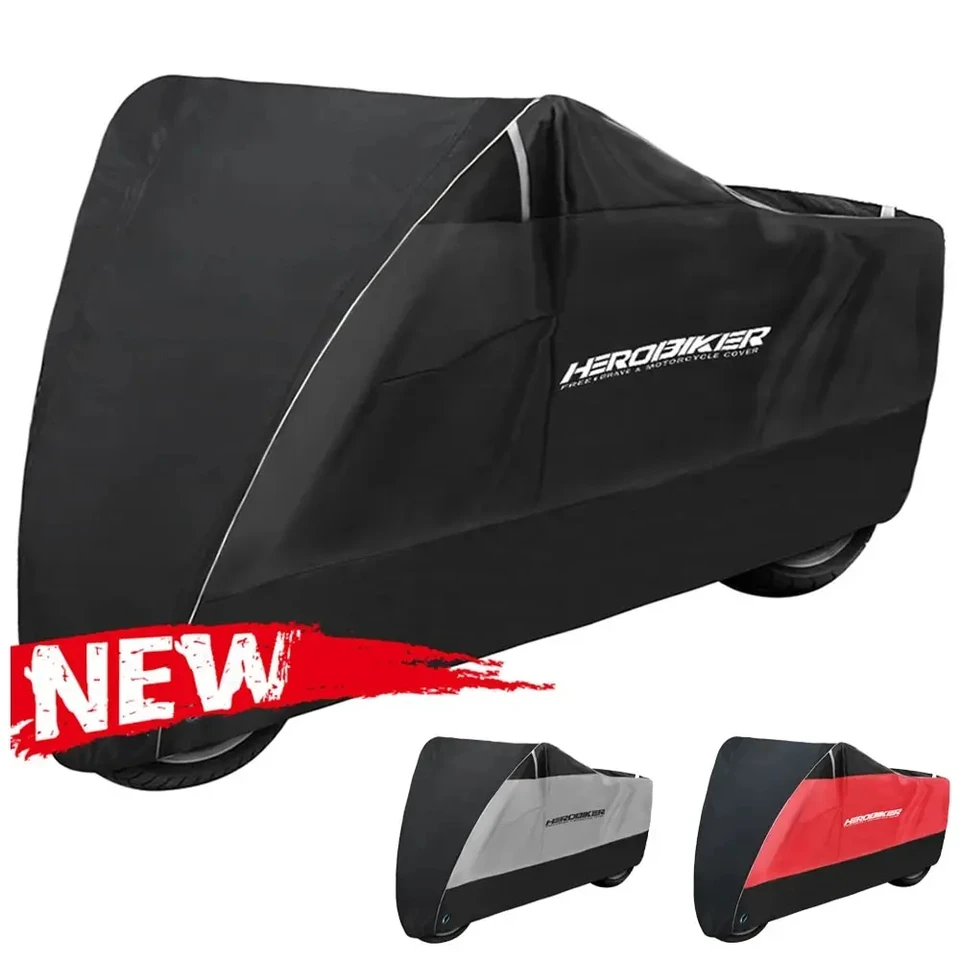 Nový motocykelový kryt fonda Moto Rain Cover Cover vodotesný prachovovok odolný voči UV ochranným krytom kryt vnútorného vonkajšieho krytu motocykla