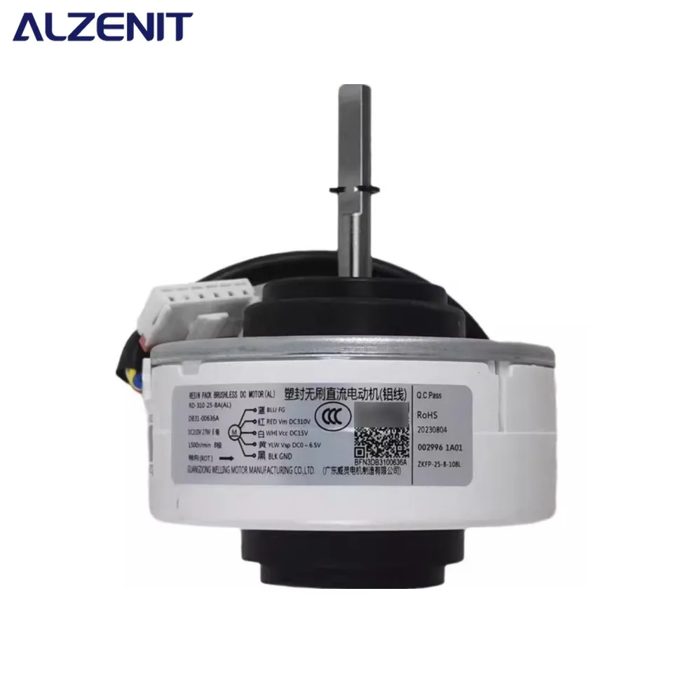 Nový motor DC ventilátora DB31-00636A pre klimatizáciu Samsung RD-310-25-8A (AL) DC310V 27W 1500R/min.