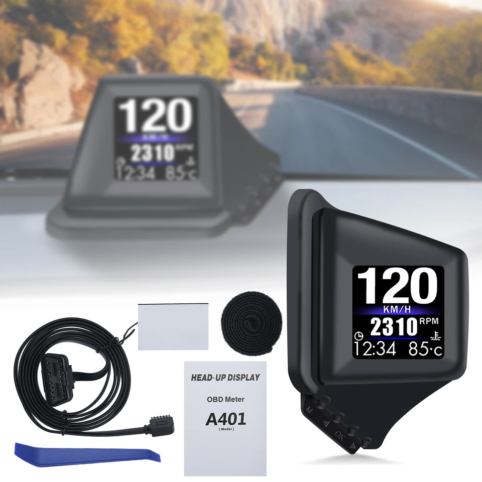 Nový multifunkčný gadget HUD OBD2+GPS na palube počítača A stĺpka A RPM Turbo Oil TLAKOVÝ TEMP TEMP GPS rýchlomer