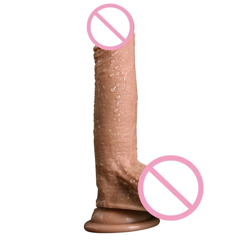 Nový mäkký silikón Super realistický mužský umelý penis vtáka Péro s obrovským dildo sačným pohárom pre dospelých sexuálne hračky pre ženy masturbator