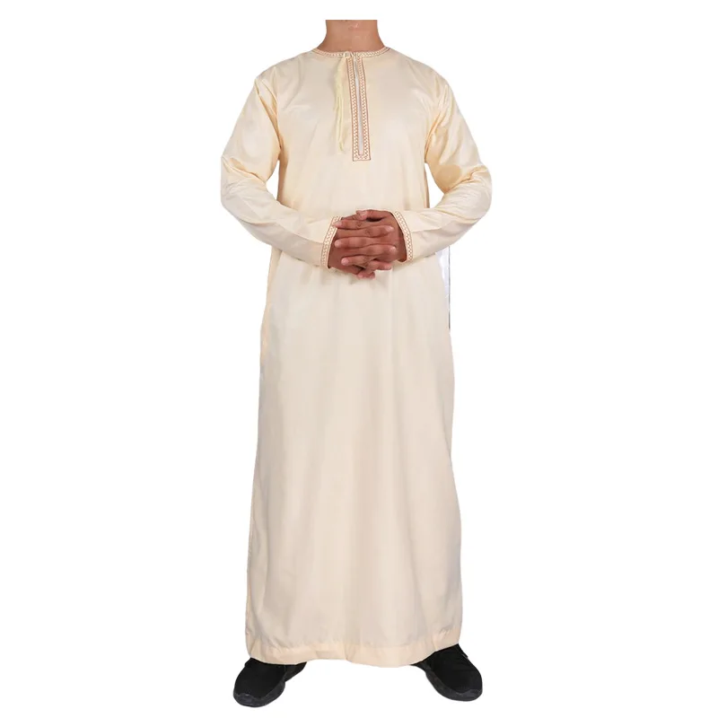 Nový módny arabský rúž okrúhly krk Omán Thobe