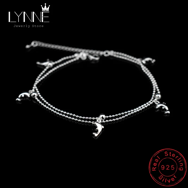 Nový módny delfín prívesok s malými guľatými guľôčkovými korálkami, náramok 925 Sterling Silver Dolphin Dolphin REAP