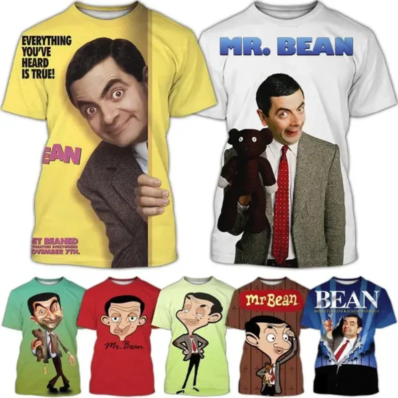 Nový módny hip hop pán Bean 3D tlač pre ženy pre ženy Summer muži oblečenie vtipné príležitostné tričko Tričko harajuku topy Tops Tees