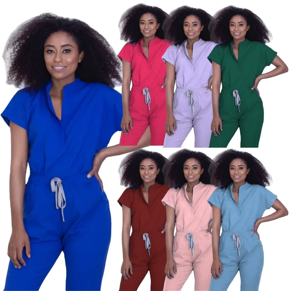 Nový módny spandex Medical Uniform Medical Scrups Sety Ošetrovateľské čistiace prostriedky Hospilá