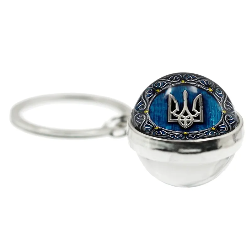 Nový módny tryzub Ukrajina Keychain Ukrajinský symbol vlajka Trident Patter