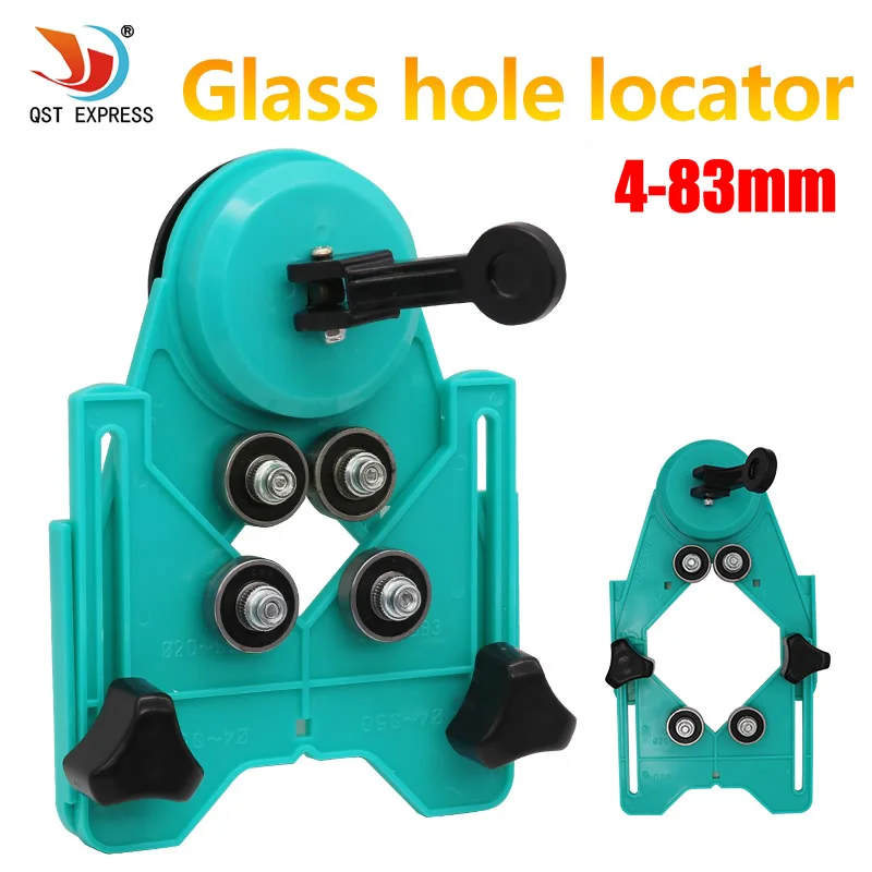 Nový nastaviteľný 4-83 mm diamantový vŕtací vŕtačka Bit Tile Glass Hole píla Sprievodca bitmi s vákuovou základňou Sucker Tile Glass Otvorenie lokalizátor