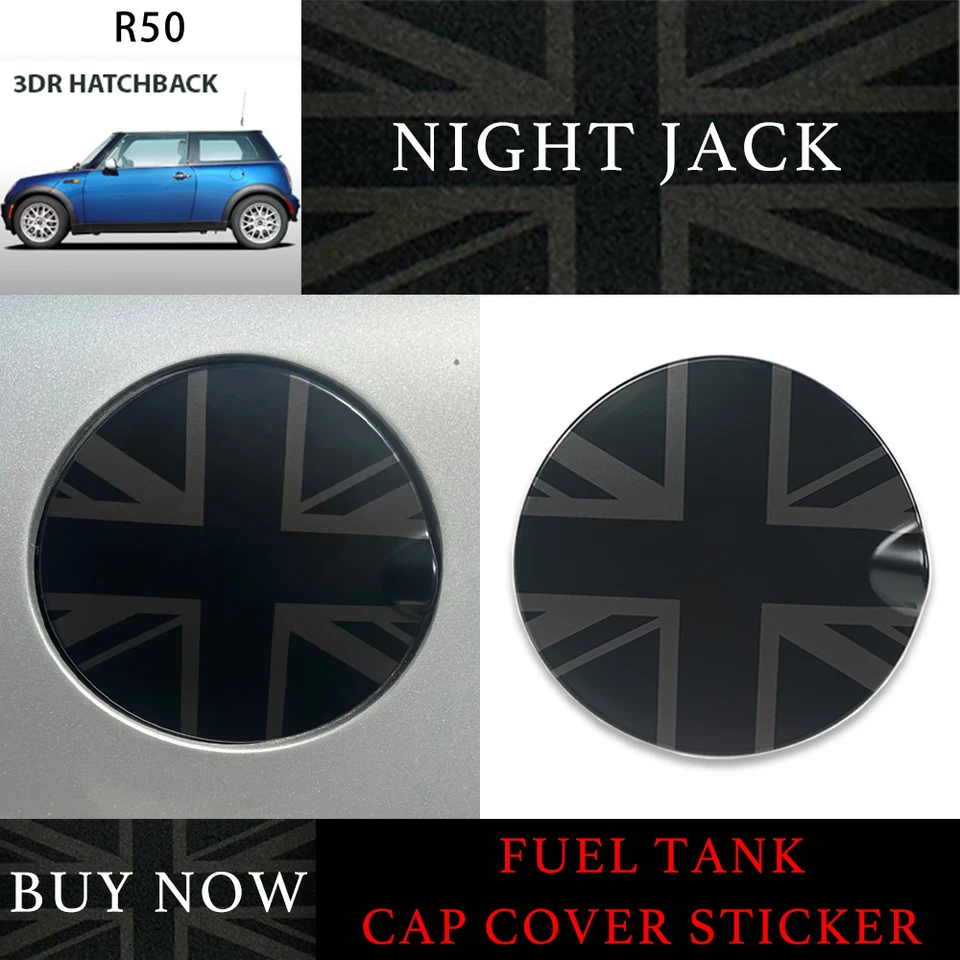 Nový Night Jack Car Cover Tank Cover Cover Sticker pre Mini One D/Cooper R50 2001-2006