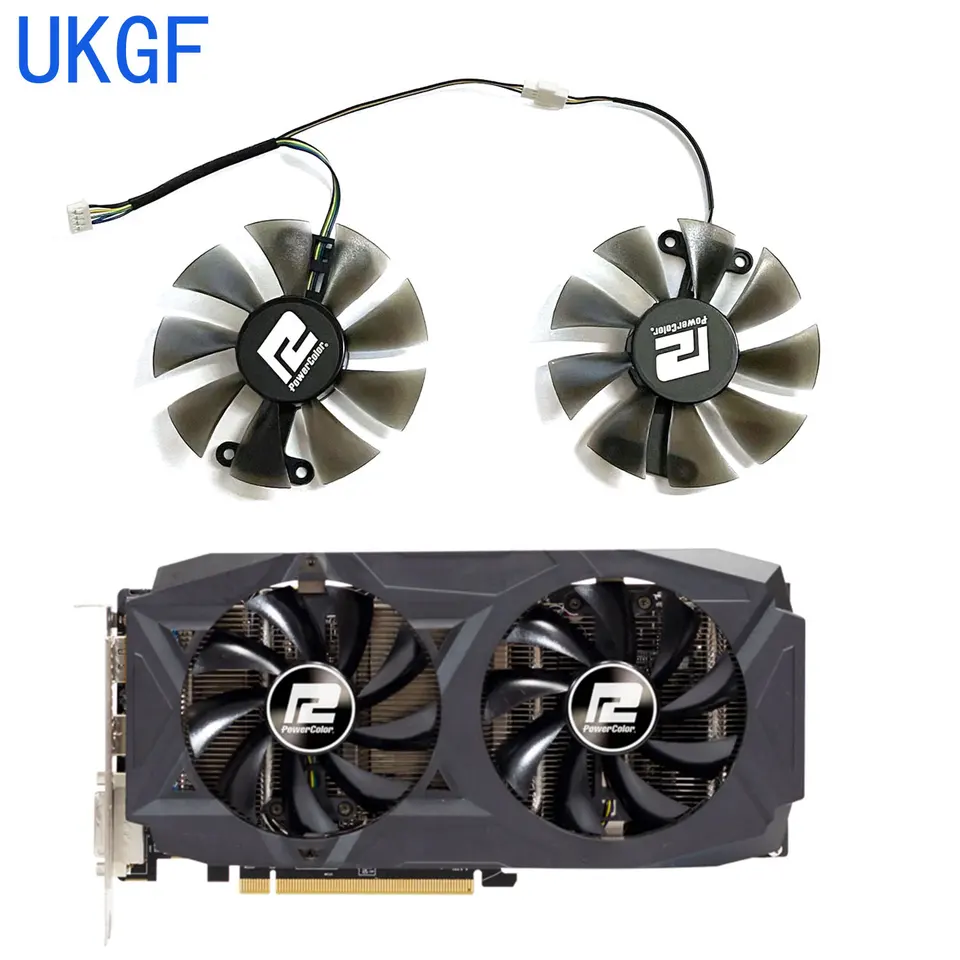 Nový náhradný ventilátor DIY 85 mm 4pin RX 580 GPU ventilátor pre PowerColor Radeon RX580 2048SP 8GB GDDR5 Grafická výmena grafickej karty